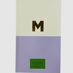Kate Spade New York Gold Dipped M Initial Cream And Lavendar 200 Page Journal